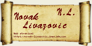 Novak Livazović vizit kartica